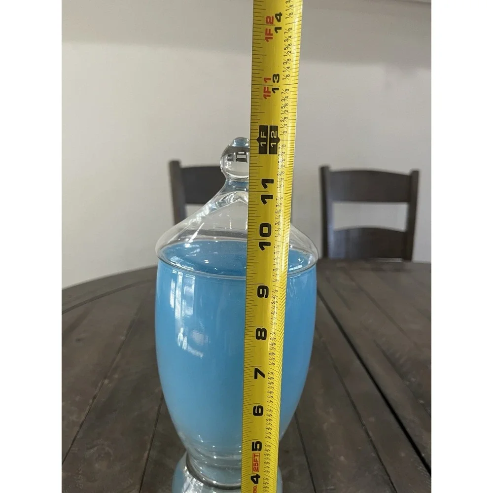 Vtg West Virginia Blue Apothecary Jar 12